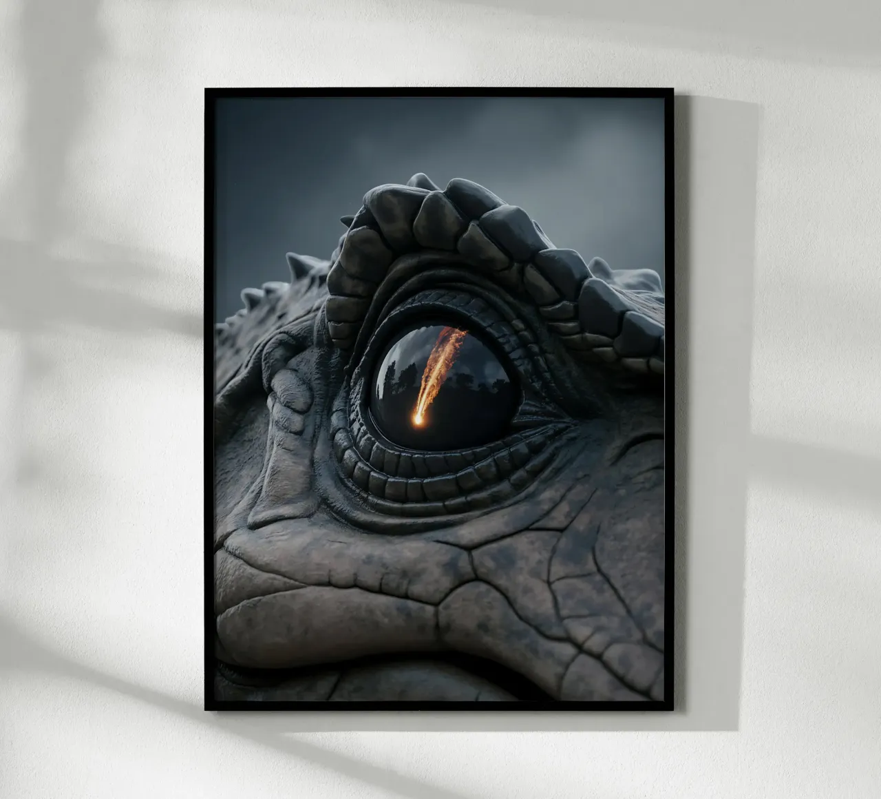 A dinosaur's view of the apocalypse poster with plastic frame by Plain Thoughts