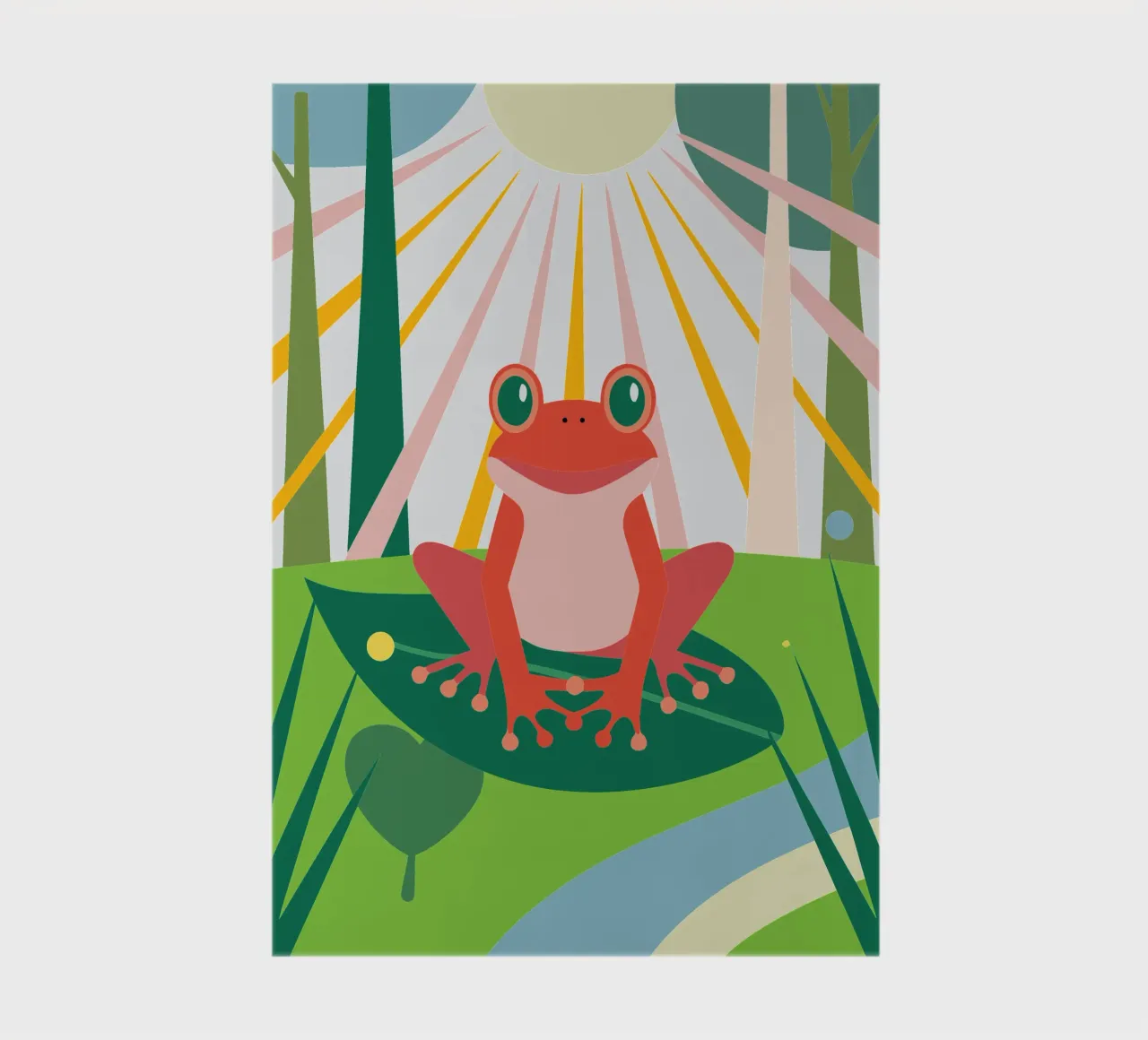 Frosch auf dem Blatt Notizbuch von CUTE ANIMALS
