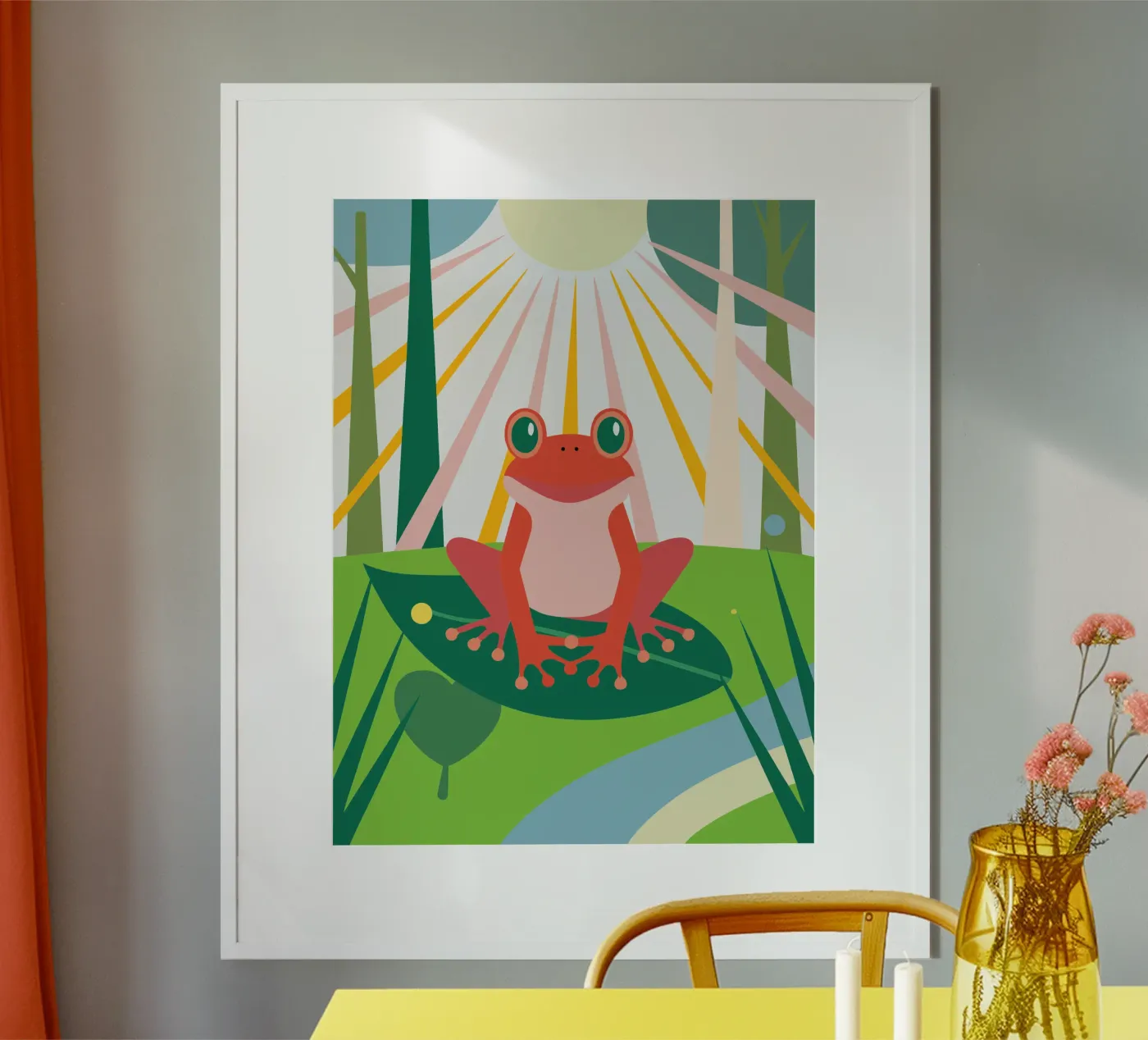 Frog on the Leaf poster by CUTE ANIMALS