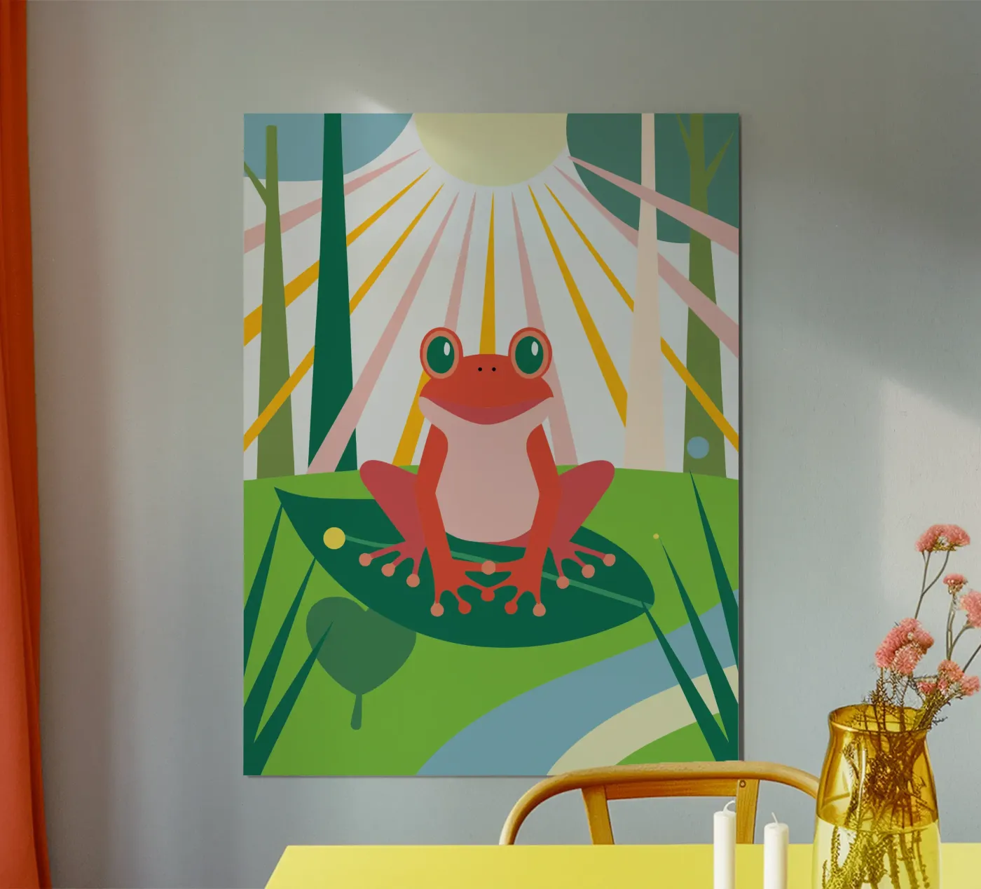 Frog on the Leaf poster by CUTE ANIMALS