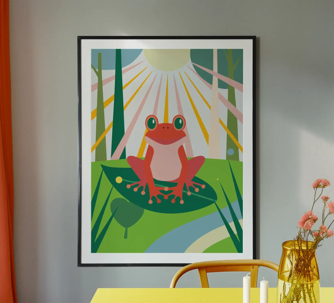 Frog on the Leaf poster by CUTE ANIMALS