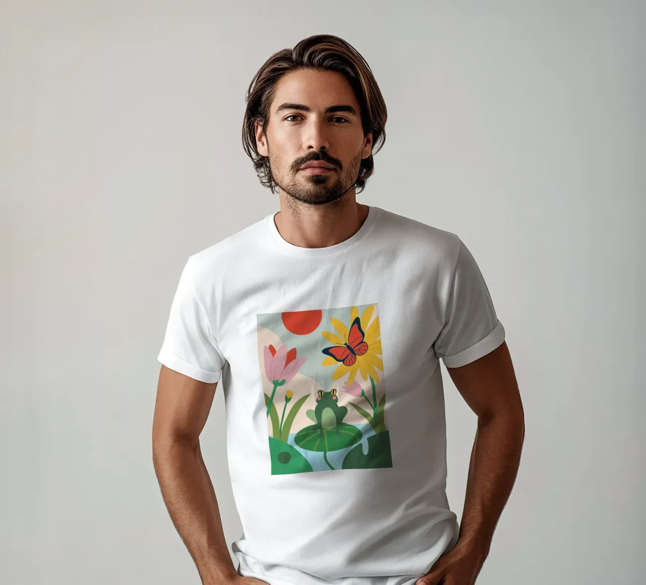 Rana e farfalla t-shirt da CUTE ANIMALS