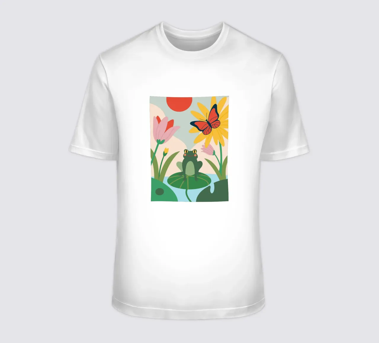 Rana e farfalla t-shirt da CUTE ANIMALS