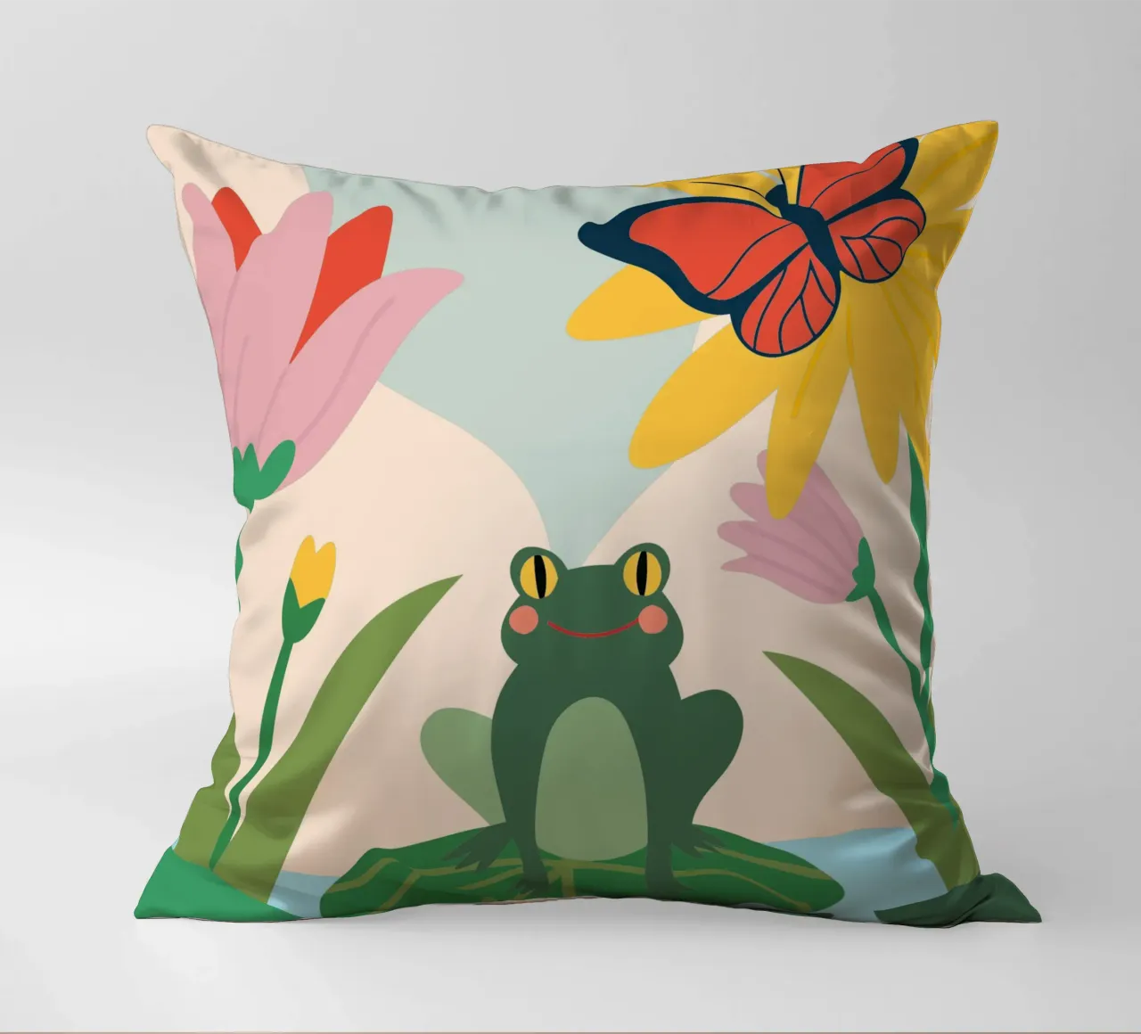Rana e farfalla cuscino da CUTE ANIMALS