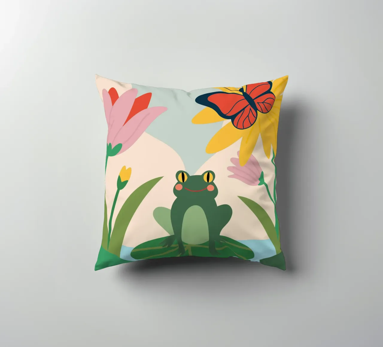 Rana e farfalla cuscino da CUTE ANIMALS