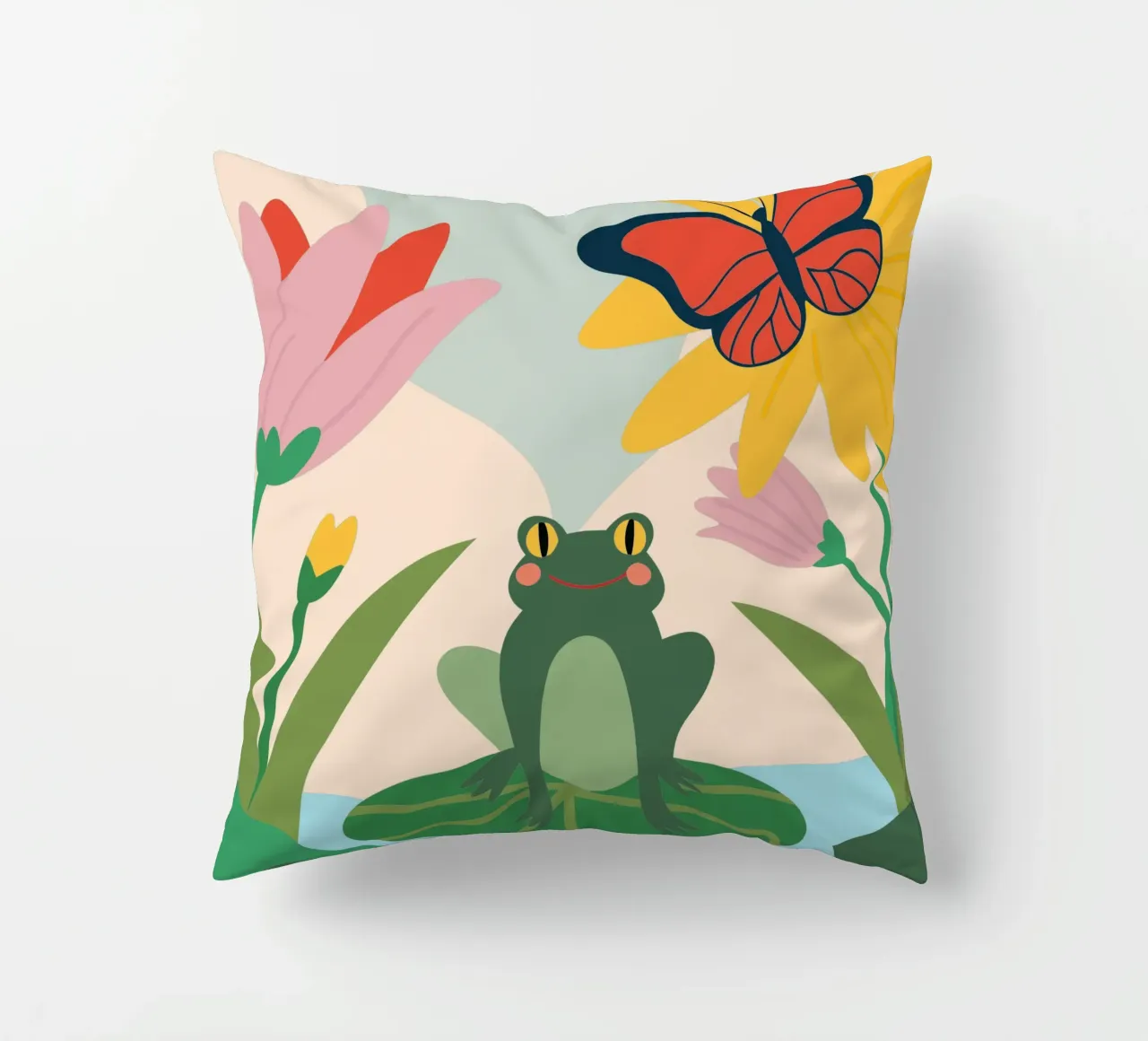 Rana e farfalla cuscino da CUTE ANIMALS