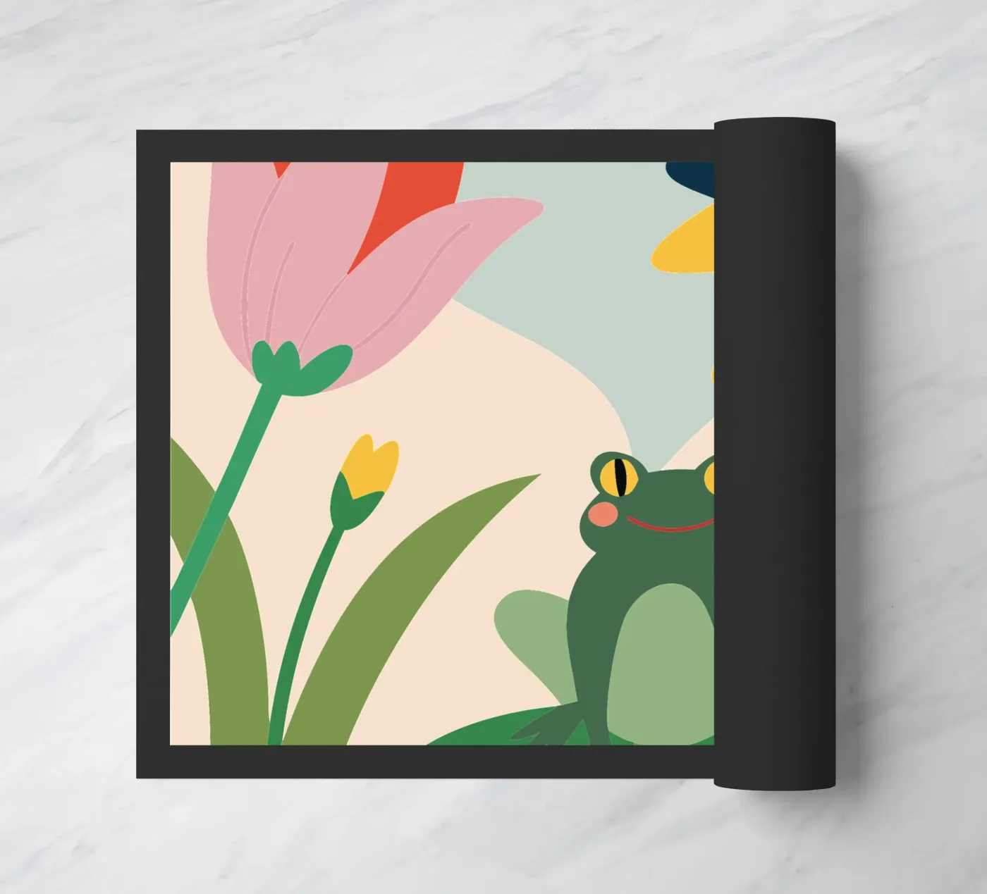 Frog and Butterfly doormat by CUTE ANIMALS