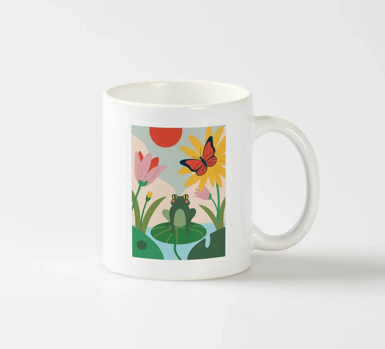 Rana e farfalla tazza in ceramica da CUTE ANIMALS