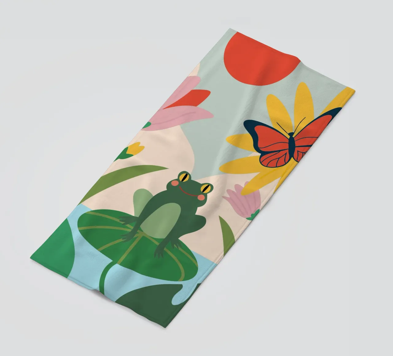 Rana e farfalla telo mare da CUTE ANIMALS