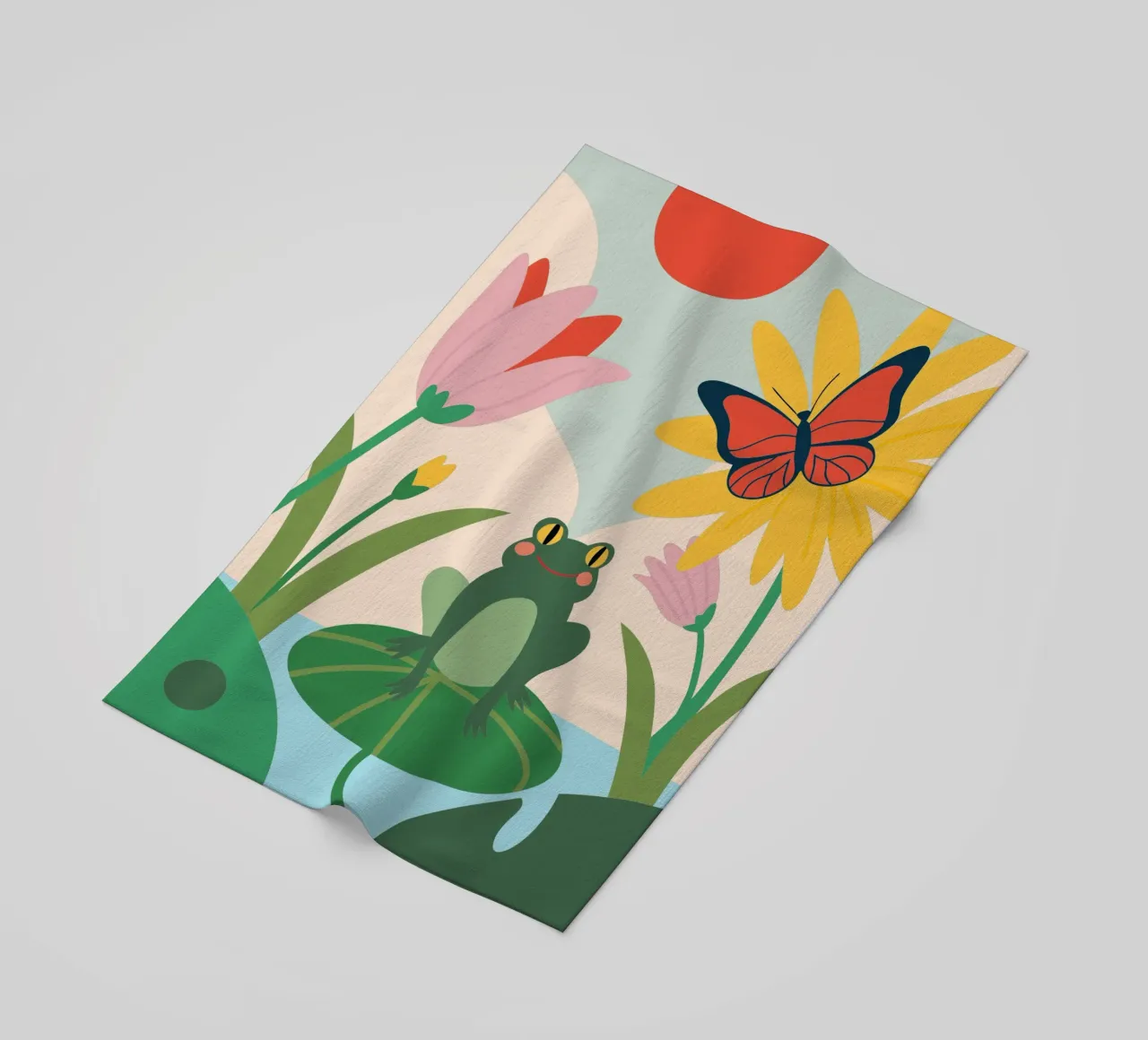 Rana e farfalla telo mare da CUTE ANIMALS