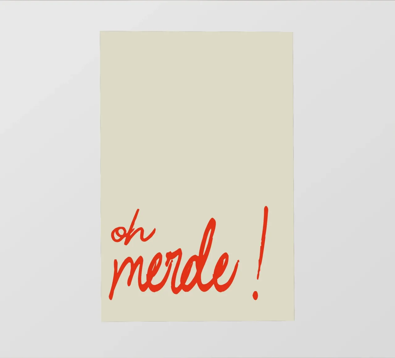 Oh Merde! pellicola backlit da Attaboy Dsgn