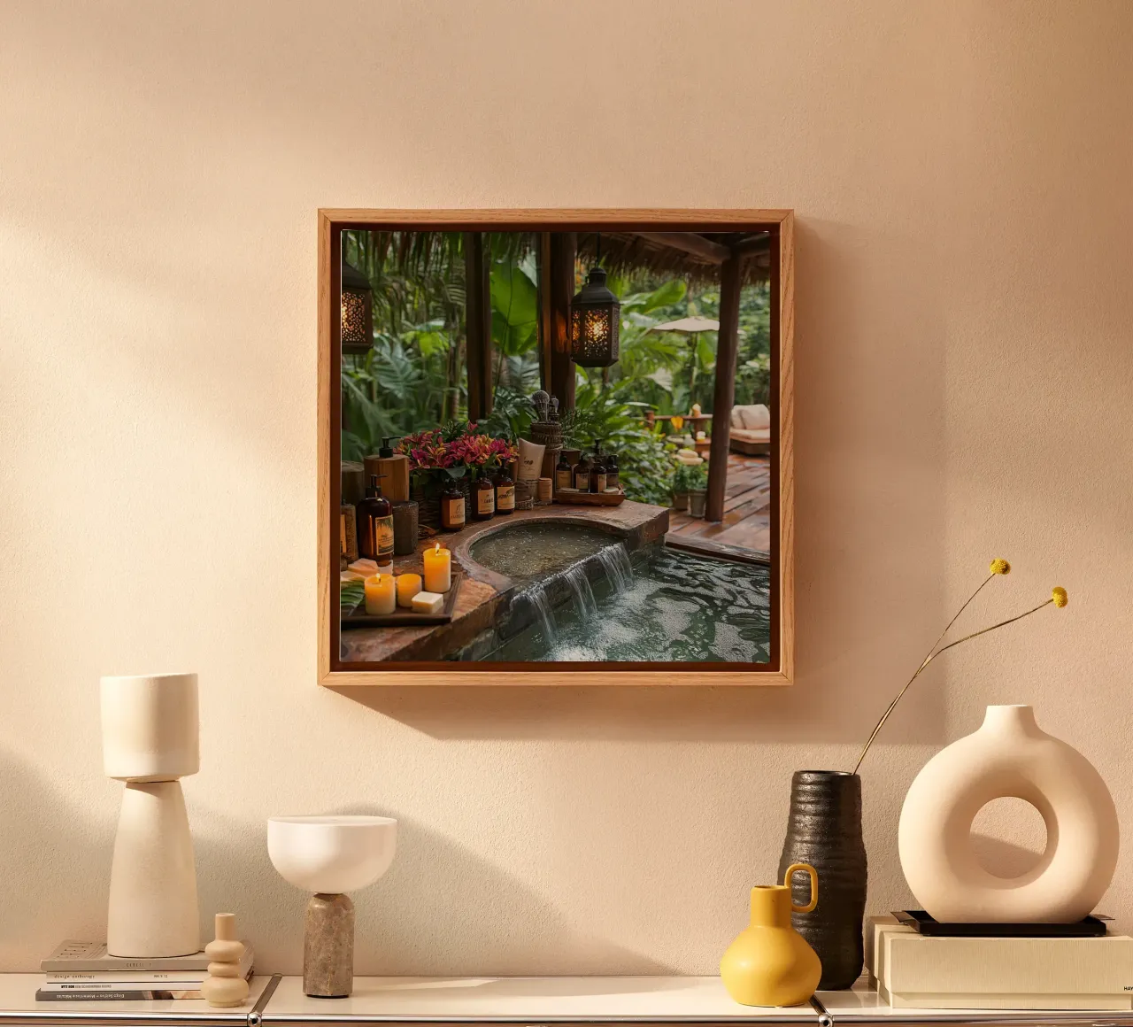 Bali Serenity Rituals tela con Cornice a cassetta da Wanderlust Vibes