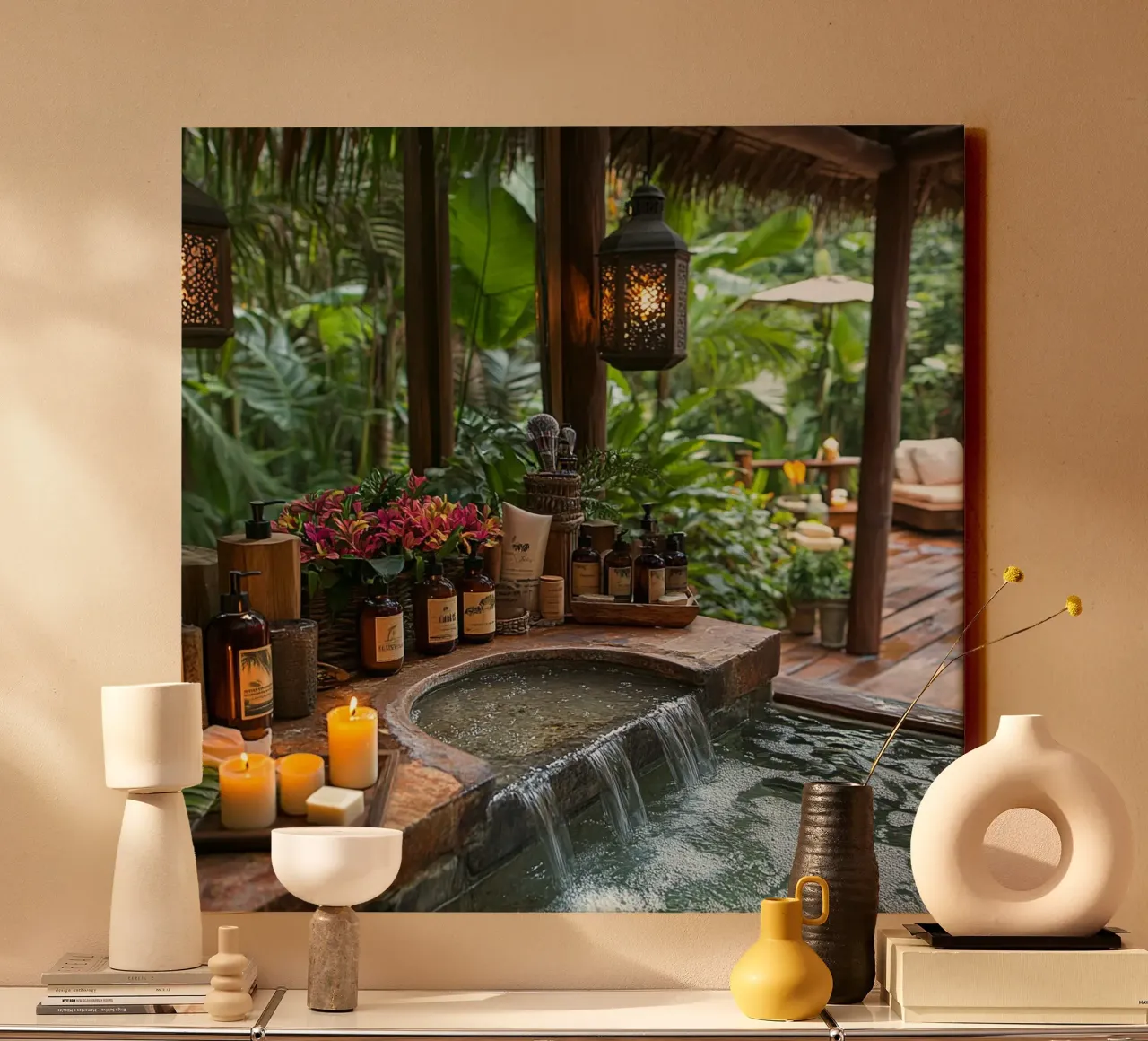 Bali Serenity Rituals tela con Cornice a cassetta da Wanderlust Vibes