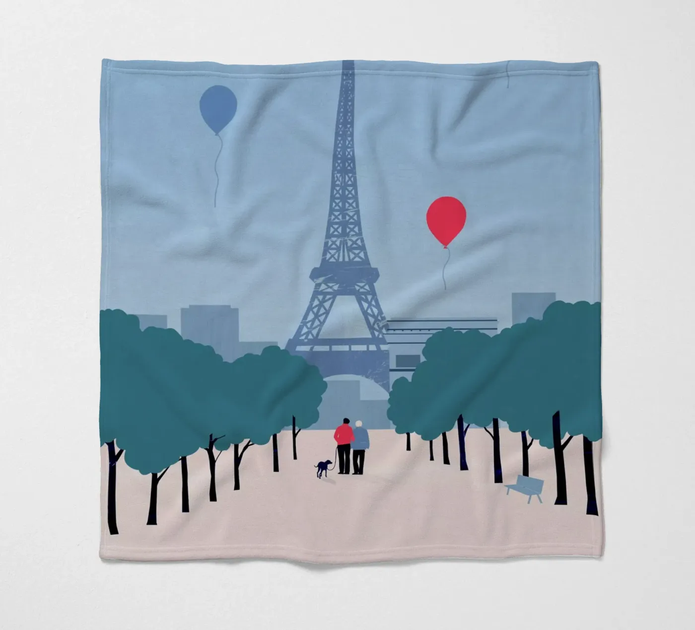 Paris Fleecedecke von Katinka Reinke