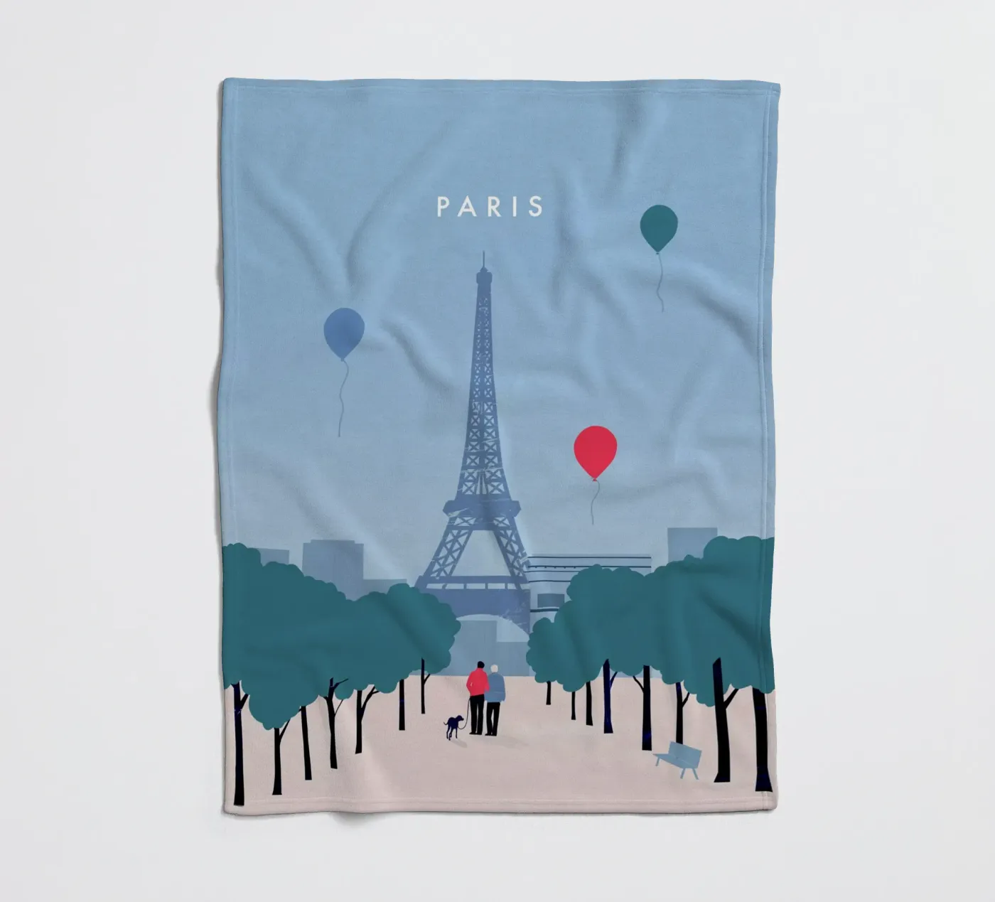 Paris Fleecedecke von Katinka Reinke