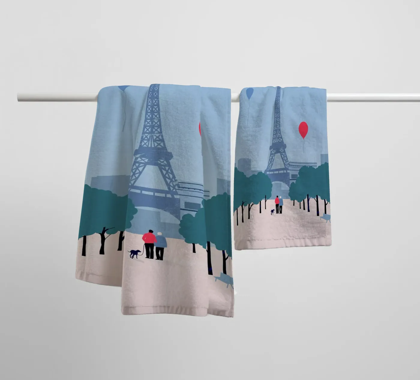 Paris towel by Katinka Reinke