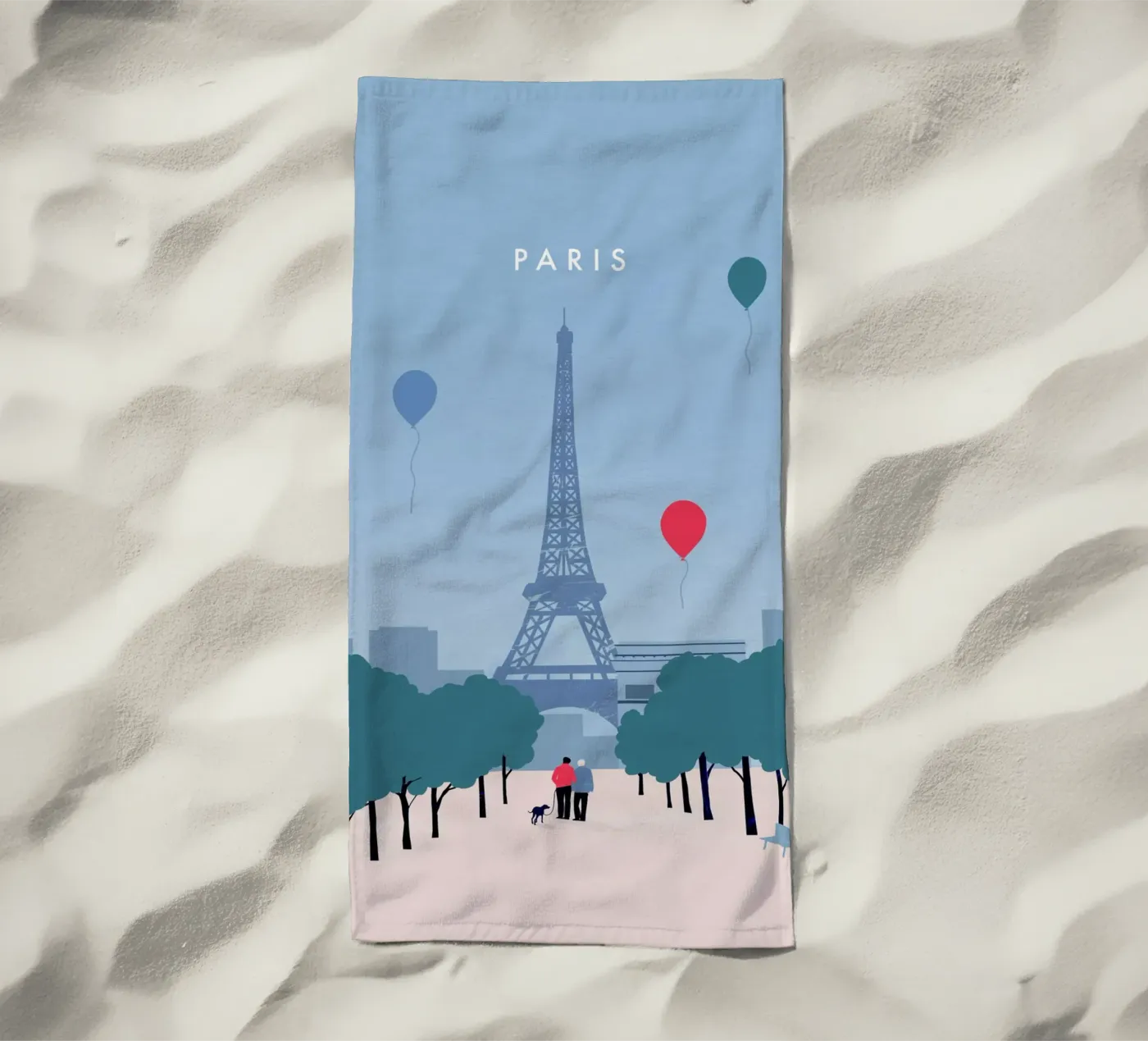 Parijs strandhanddoek van Katinka Reinke