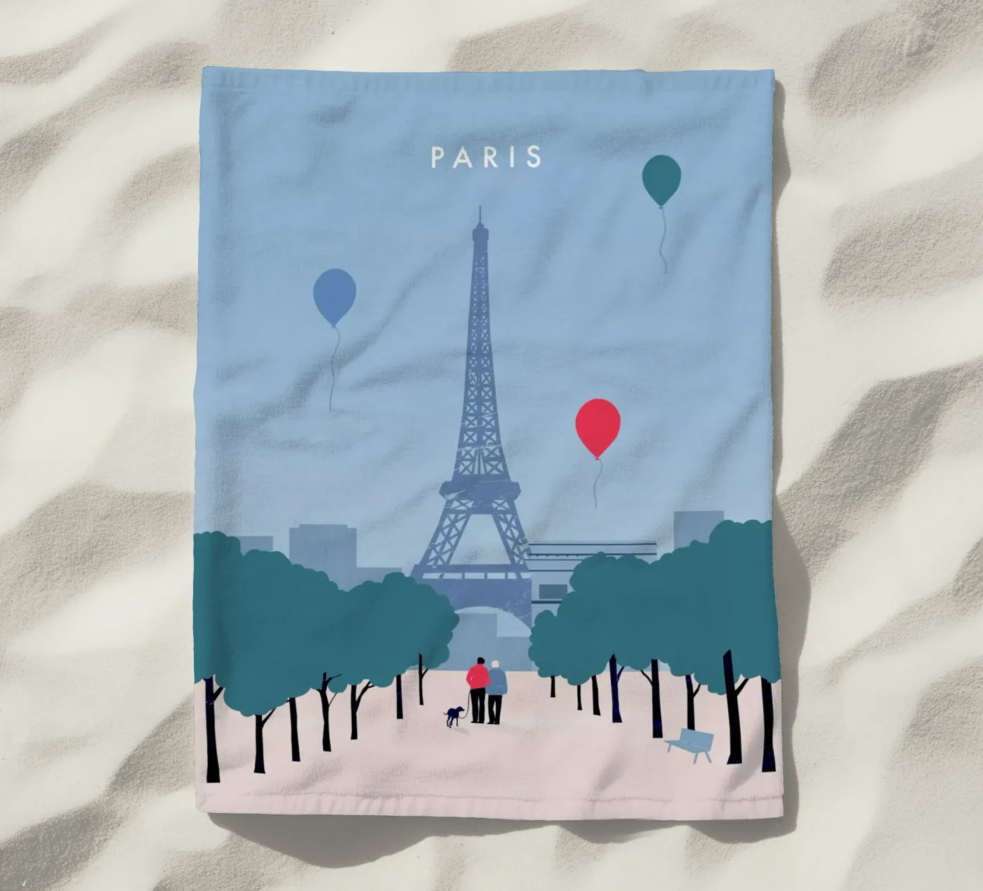 Parijs strandhanddoek van Katinka Reinke