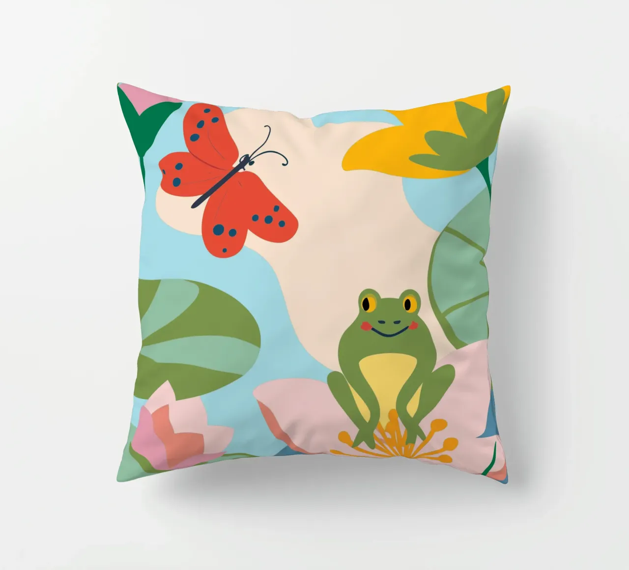 Rana e farfalla cuscino da CUTE ANIMALS
