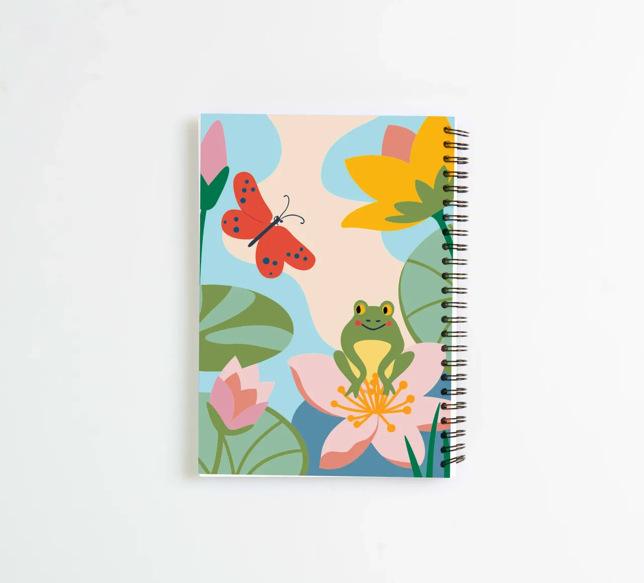 Frog and Butterfly spiral notebook by CUTE ANIMALS