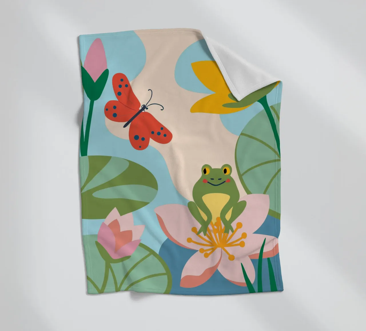 Rana e farfalla coperta in pile da CUTE ANIMALS