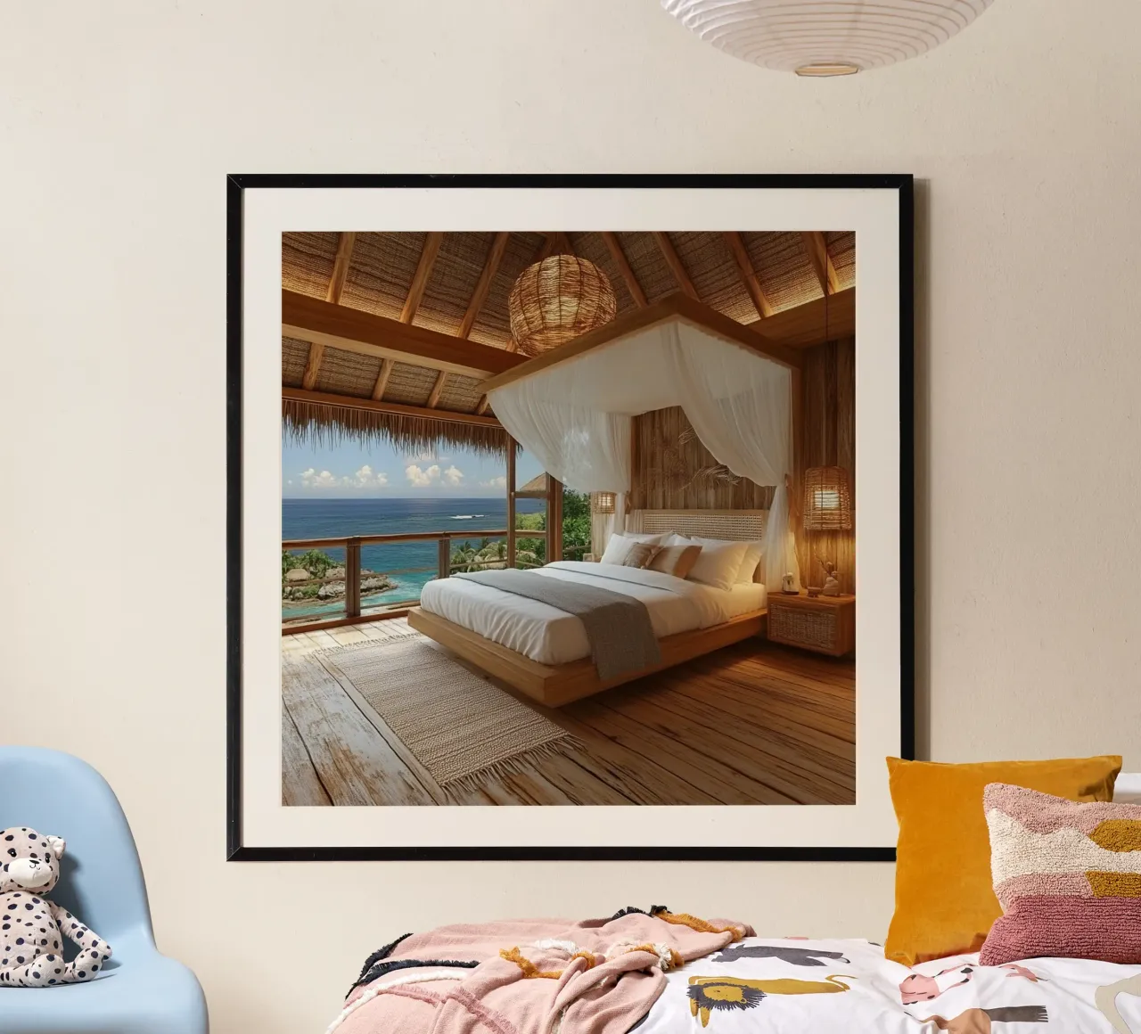 Bali Serenity Rituals poster con telaio in legno da Wanderlust Vibes