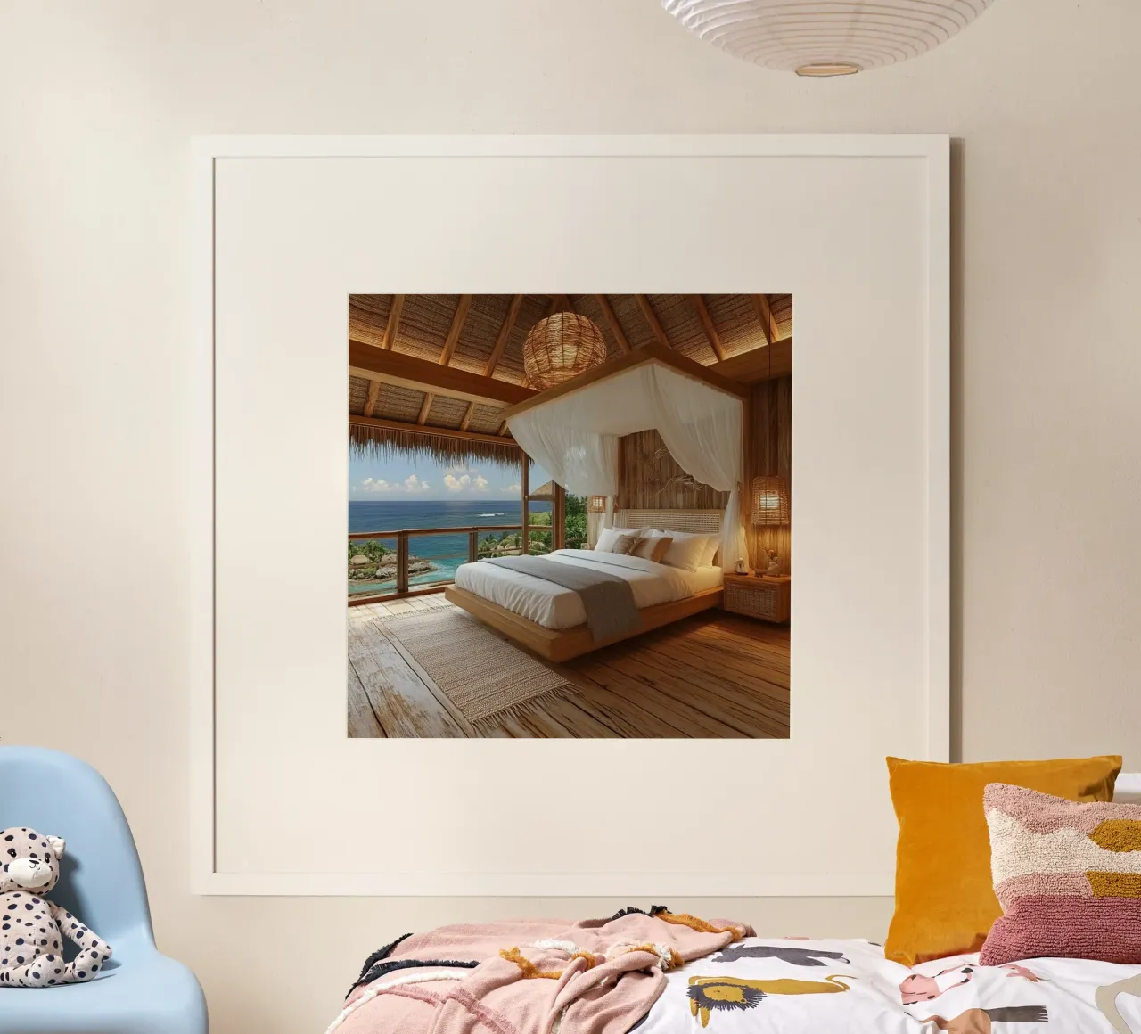 Bali Serenity Rituals poster con telaio in legno da Wanderlust Vibes