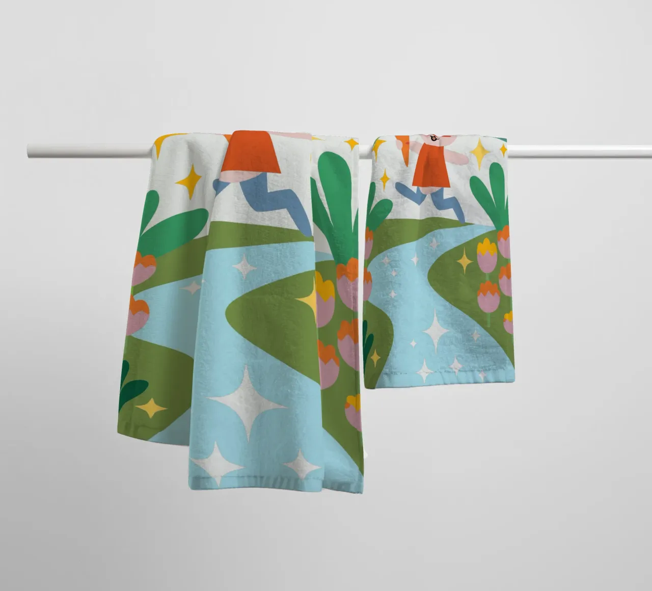 Rabbit Carrying a Carrot towel by CUTE ANIMALS