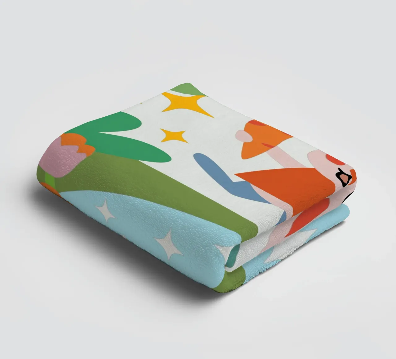 Rabbit Carrying a Carrot towel by CUTE ANIMALS