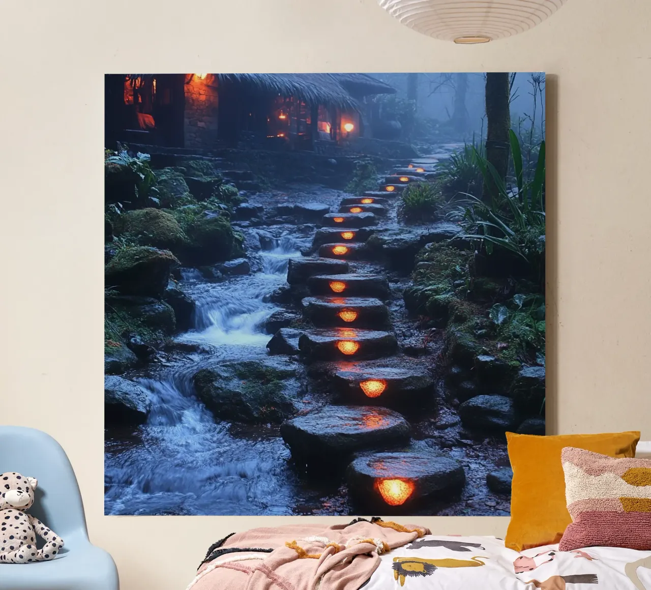 Bali Serenity Rituals tela con Cornice a cassetta da Wanderlust Vibes