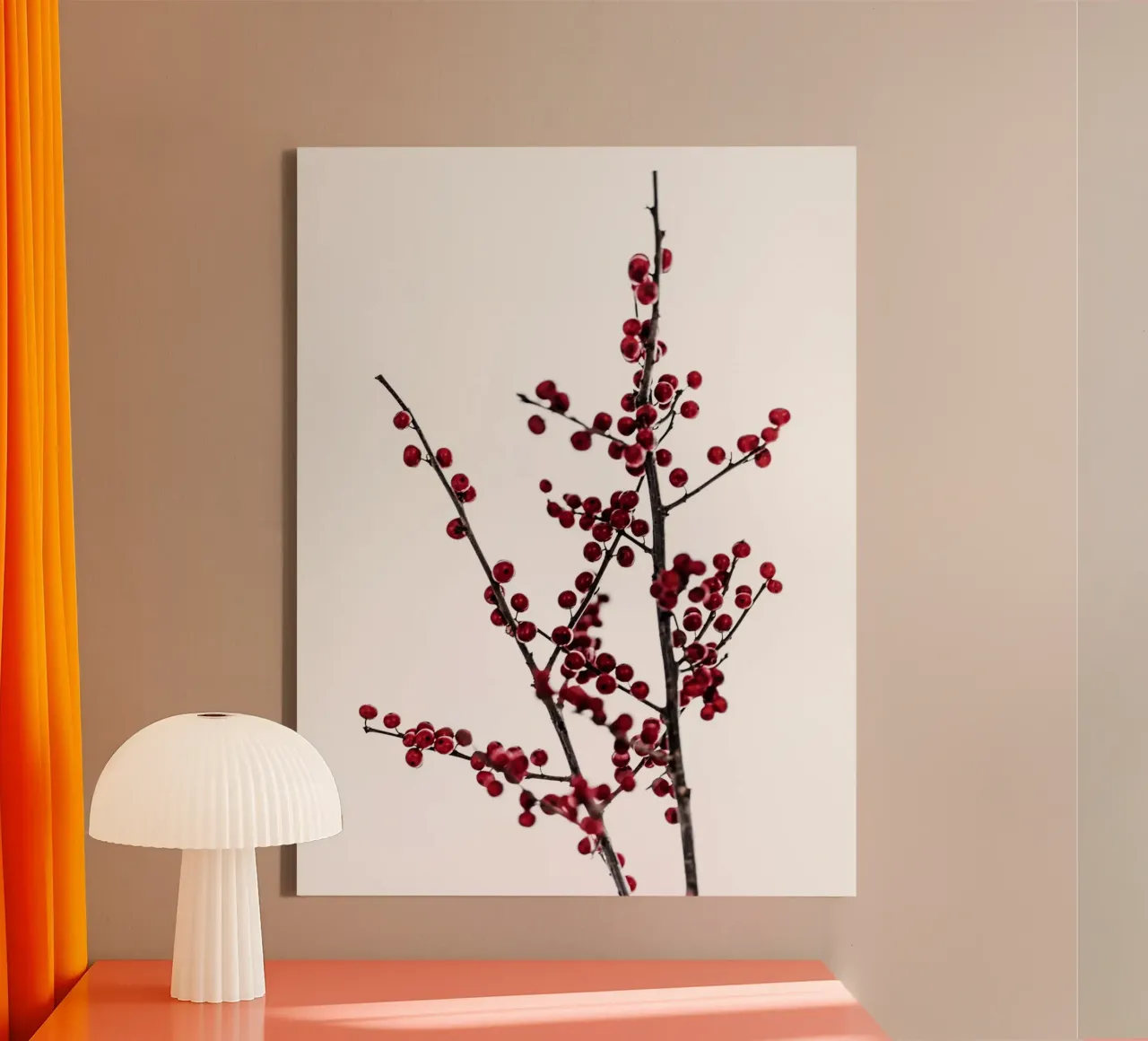 Red Berries 2 tela con Cornice a cassetta da Mareike Böhmer Photography