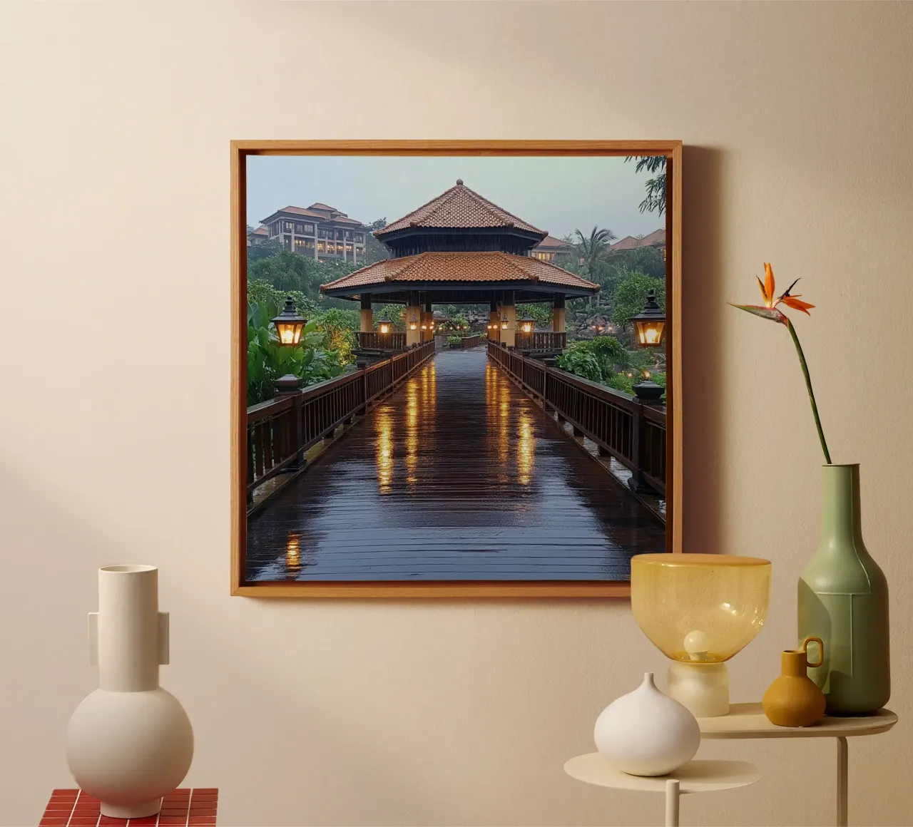 Bali Serenity Rituals tela con Cornice a cassetta da Wanderlust Vibes