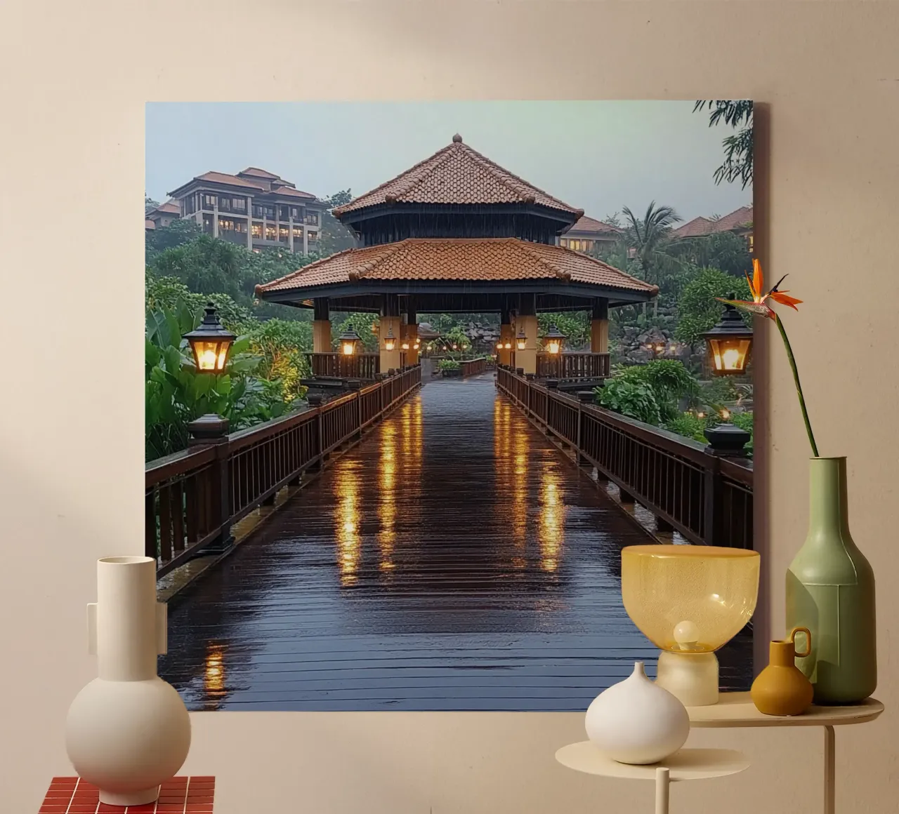 Bali Serenity Rituals tela con Cornice a cassetta da Wanderlust Vibes