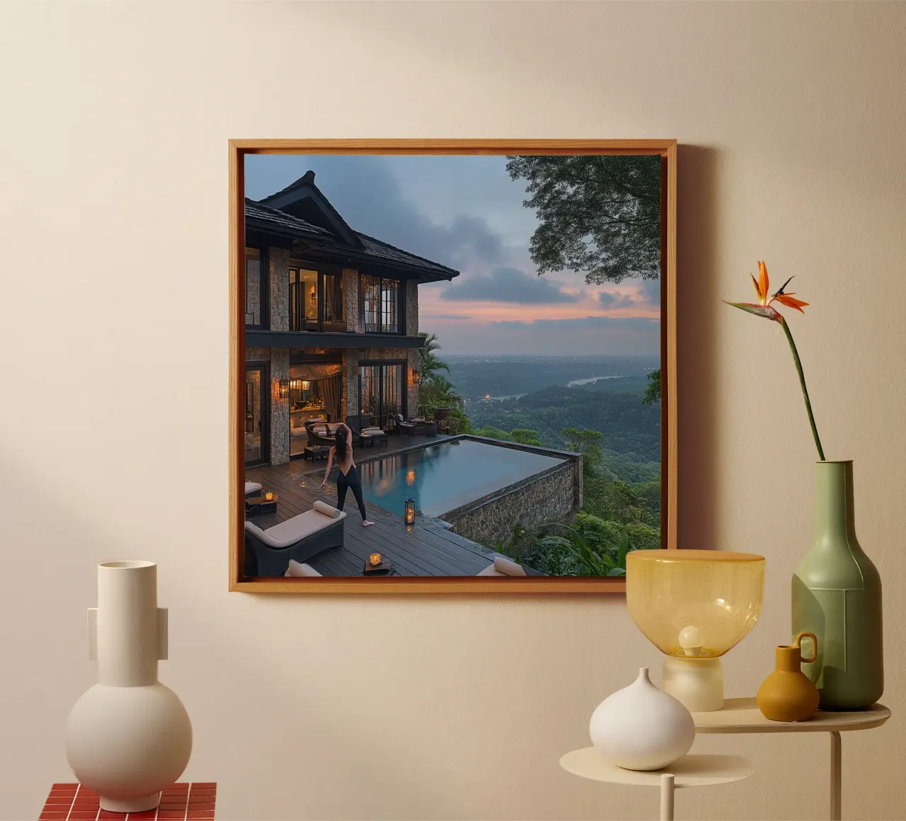 Bali Serenity Rituals tela con Cornice a cassetta da Wanderlust Vibes