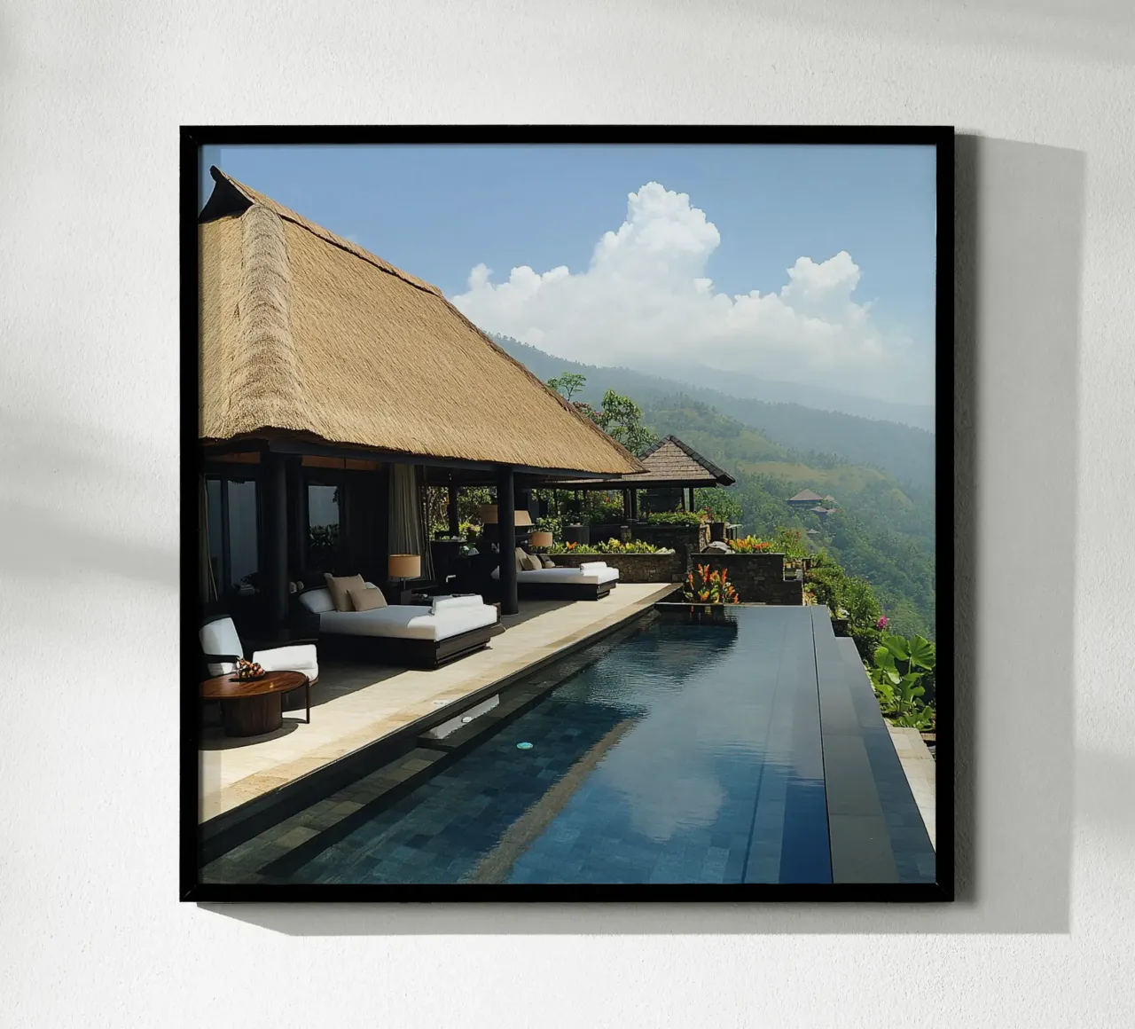 Bali Serenity Rituals poster con telaio in alluminio da Wanderlust Vibes
