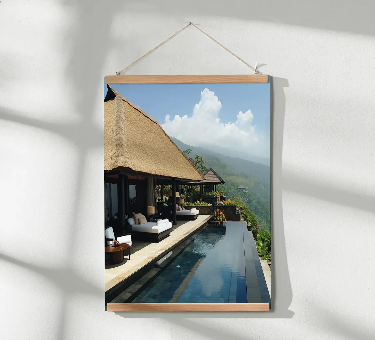 Bali Serenity Rituals poster con telaio in alluminio da Wanderlust Vibes
