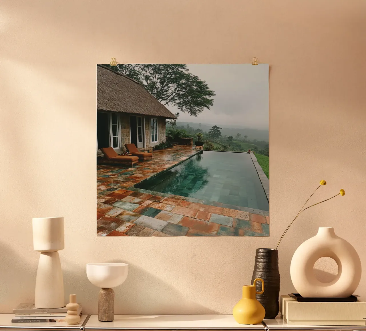 Bali Serenity Rituals poster con telaio in plastica da Wanderlust Vibes