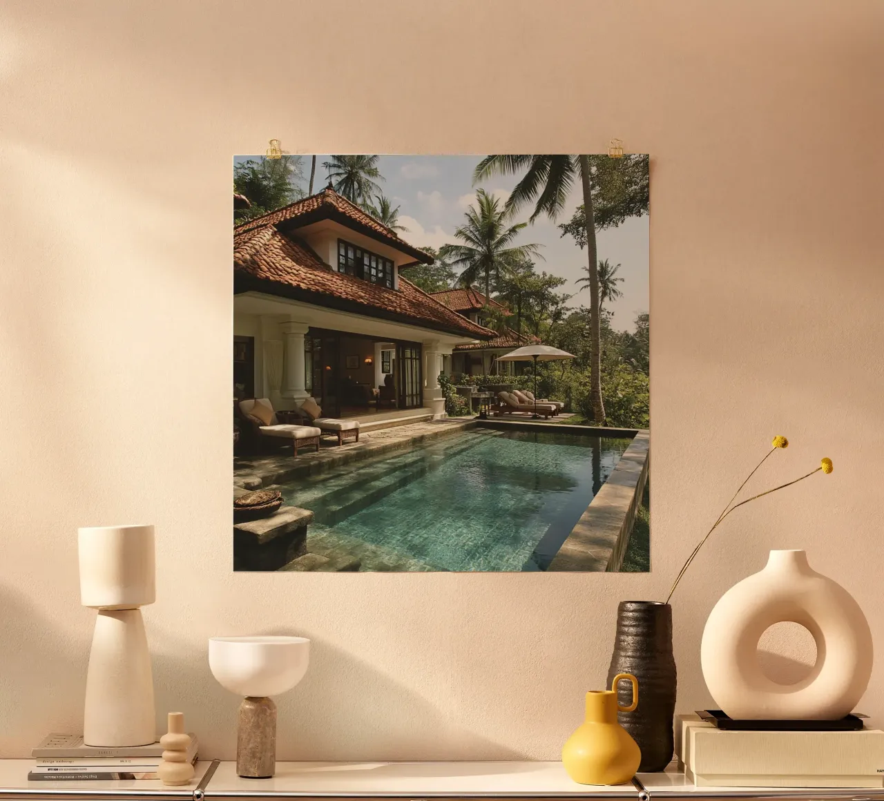 Bali Serenity Rituals poster con telaio in legno da Wanderlust Vibes