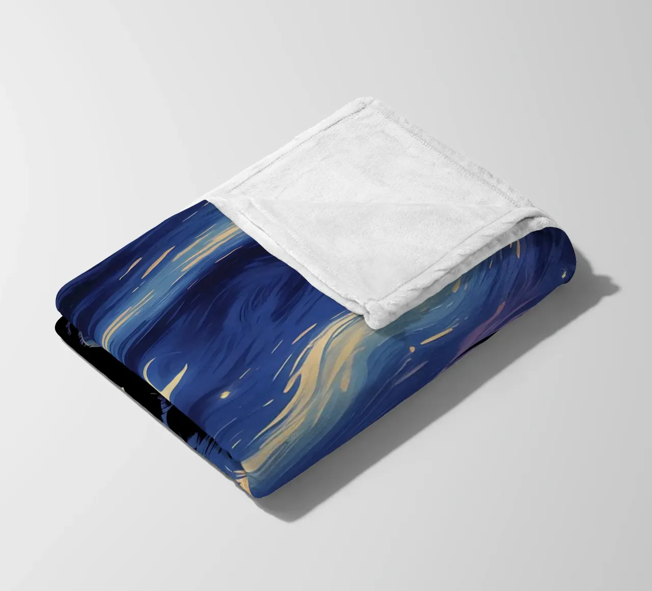Tirannosauro sotto un cielo stellato e turbinante coperta in pile da Plain Thoughts