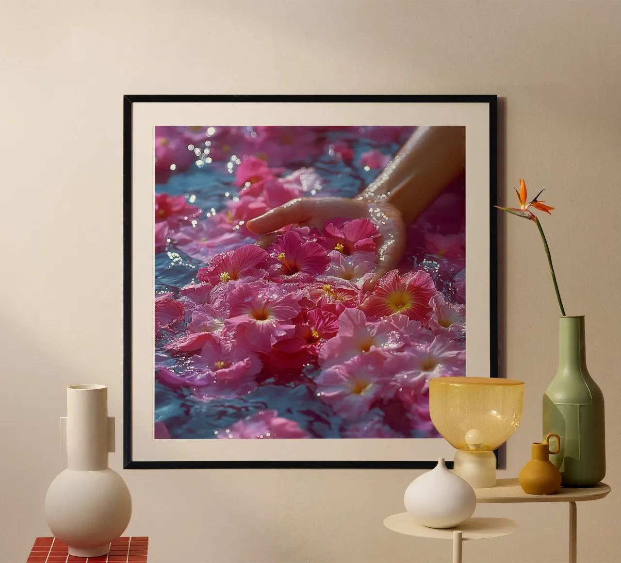 Bali Serenity Rituals poster con telaio in plastica da Wanderlust Vibes