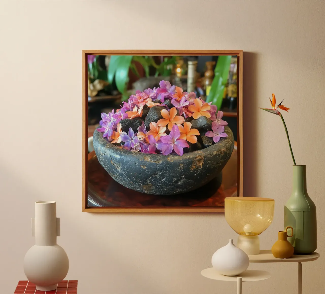 Bali Serenity Rituals tela con Cornice a cassetta da Wanderlust Vibes
