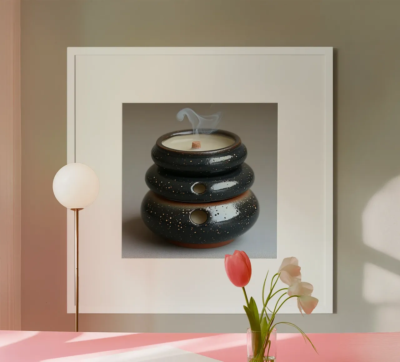 Bali Serenity Rituals poster con telaio in alluminio da Wanderlust Vibes