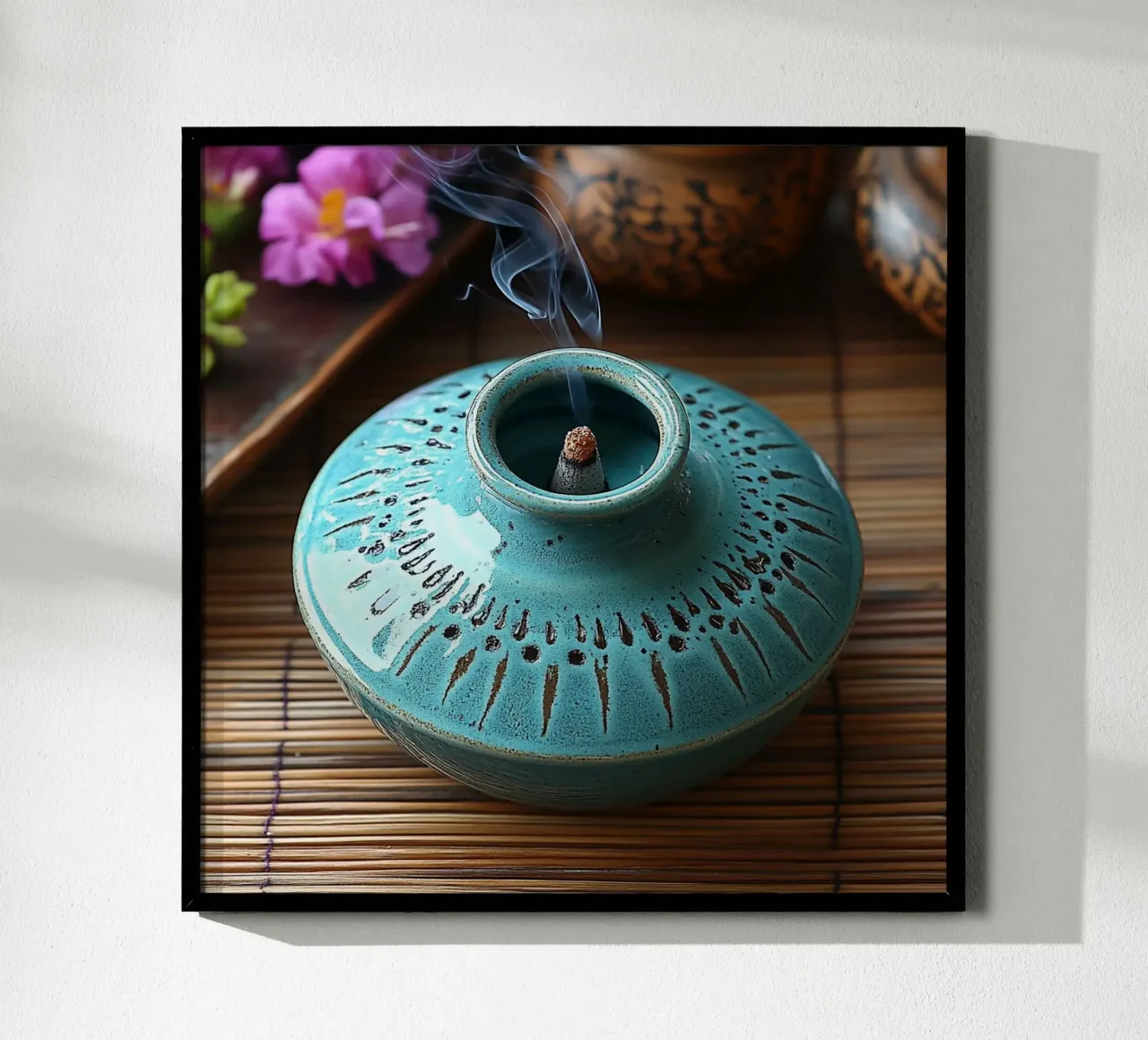 Bali Serenity Rituals poster con telaio in alluminio da Wanderlust Vibes