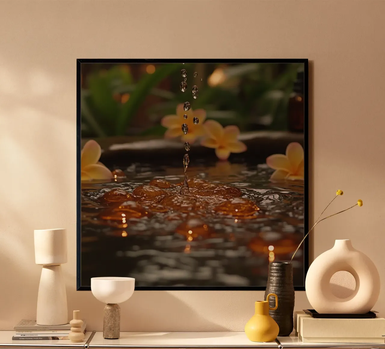 Bali Serenity Rituals poster con telaio in alluminio da Wanderlust Vibes