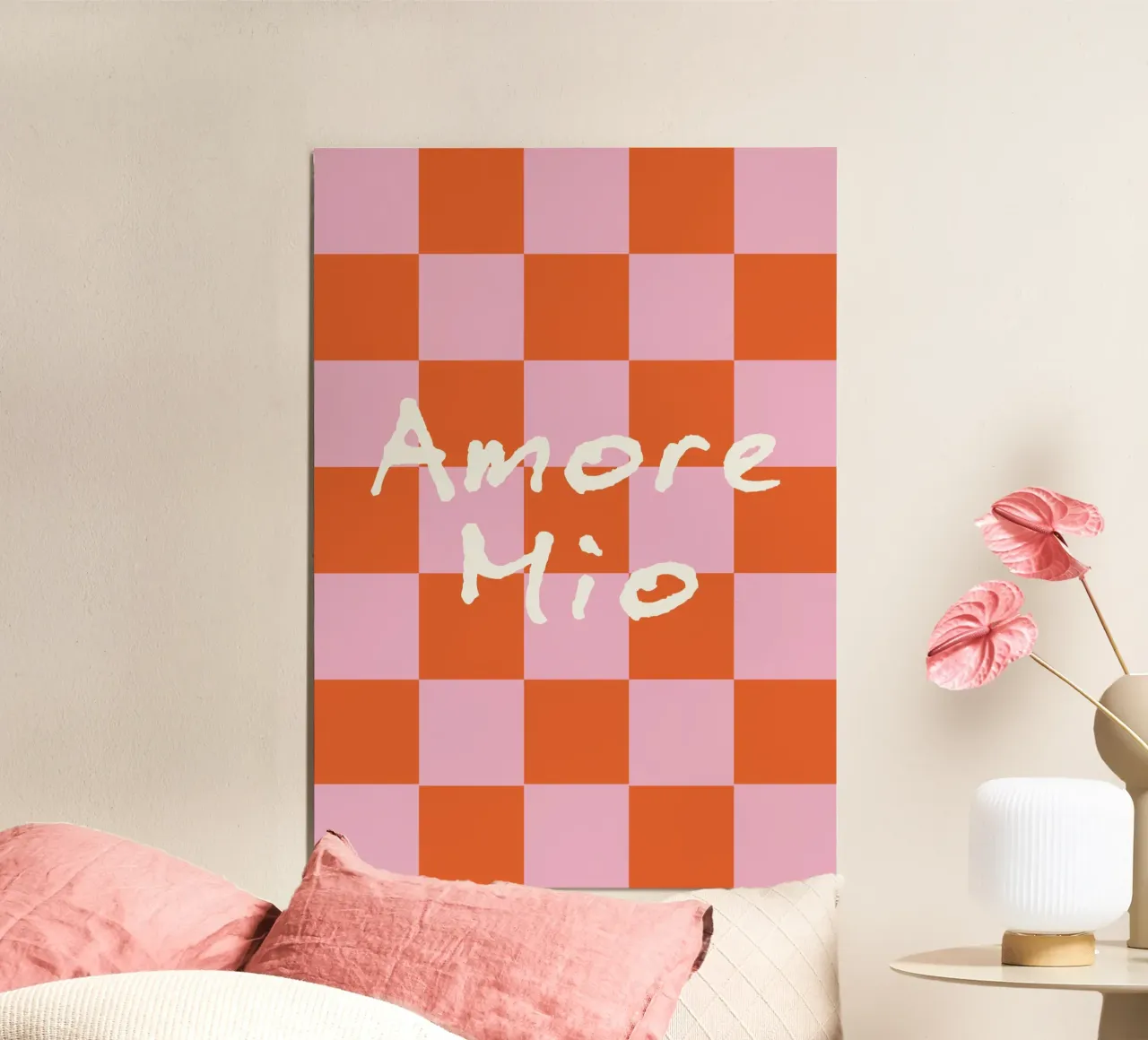 Amore Mio poster con telaio in legno da Attaboy Dsgn