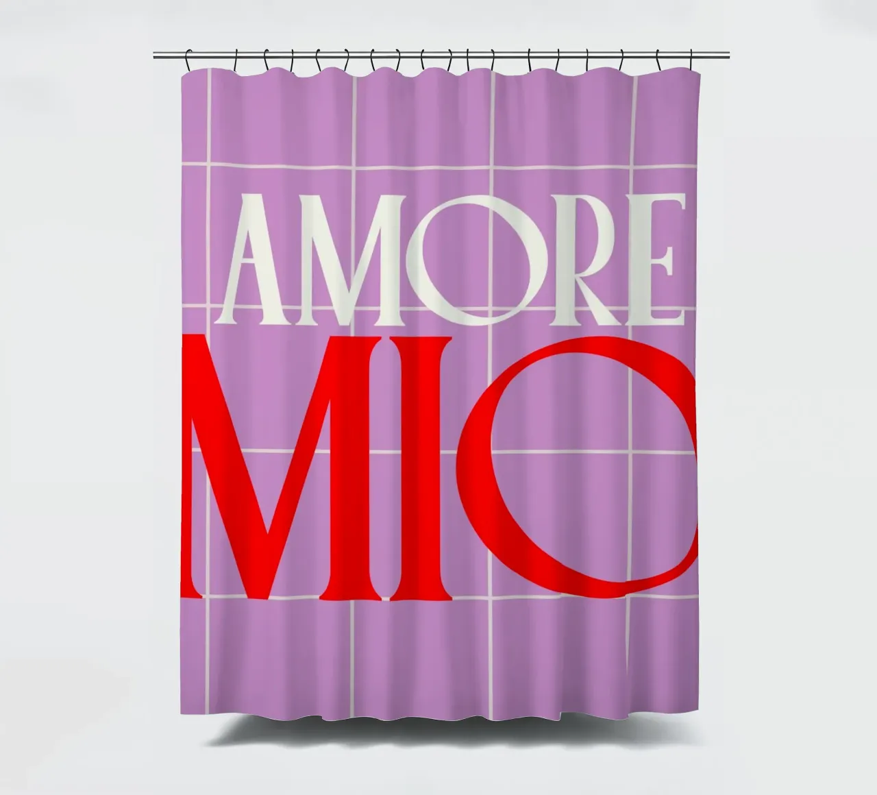 Amore Mio tenda da doccia da Attaboy Dsgn