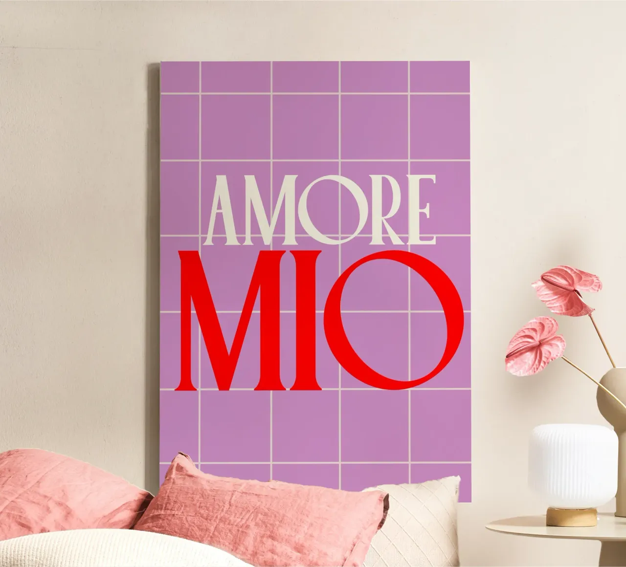 Amore Mio tela con Cornice a cassetta da Attaboy Dsgn