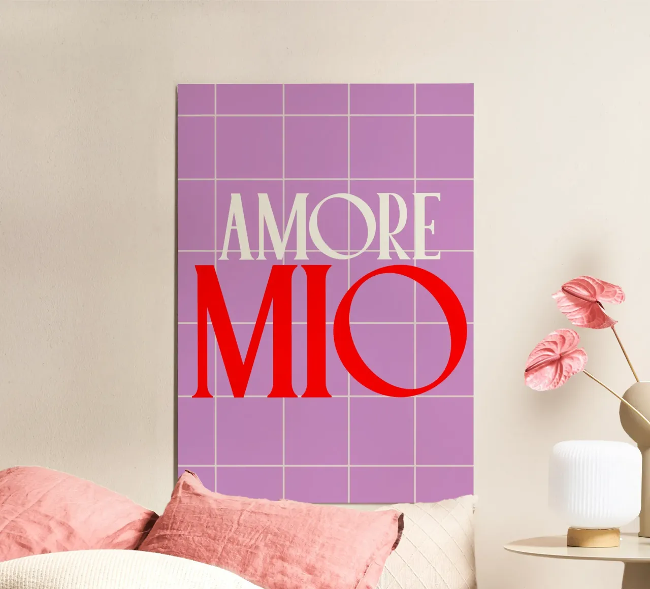 Amore Mio poster con telaio in alluminio da Attaboy Dsgn
