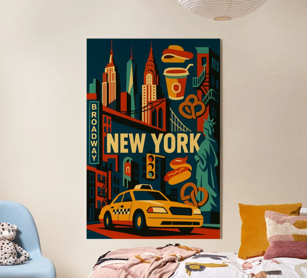 NEW YORK - Broadway and the legendary Skyline acrylic glass by JETLAG | affiches voyage