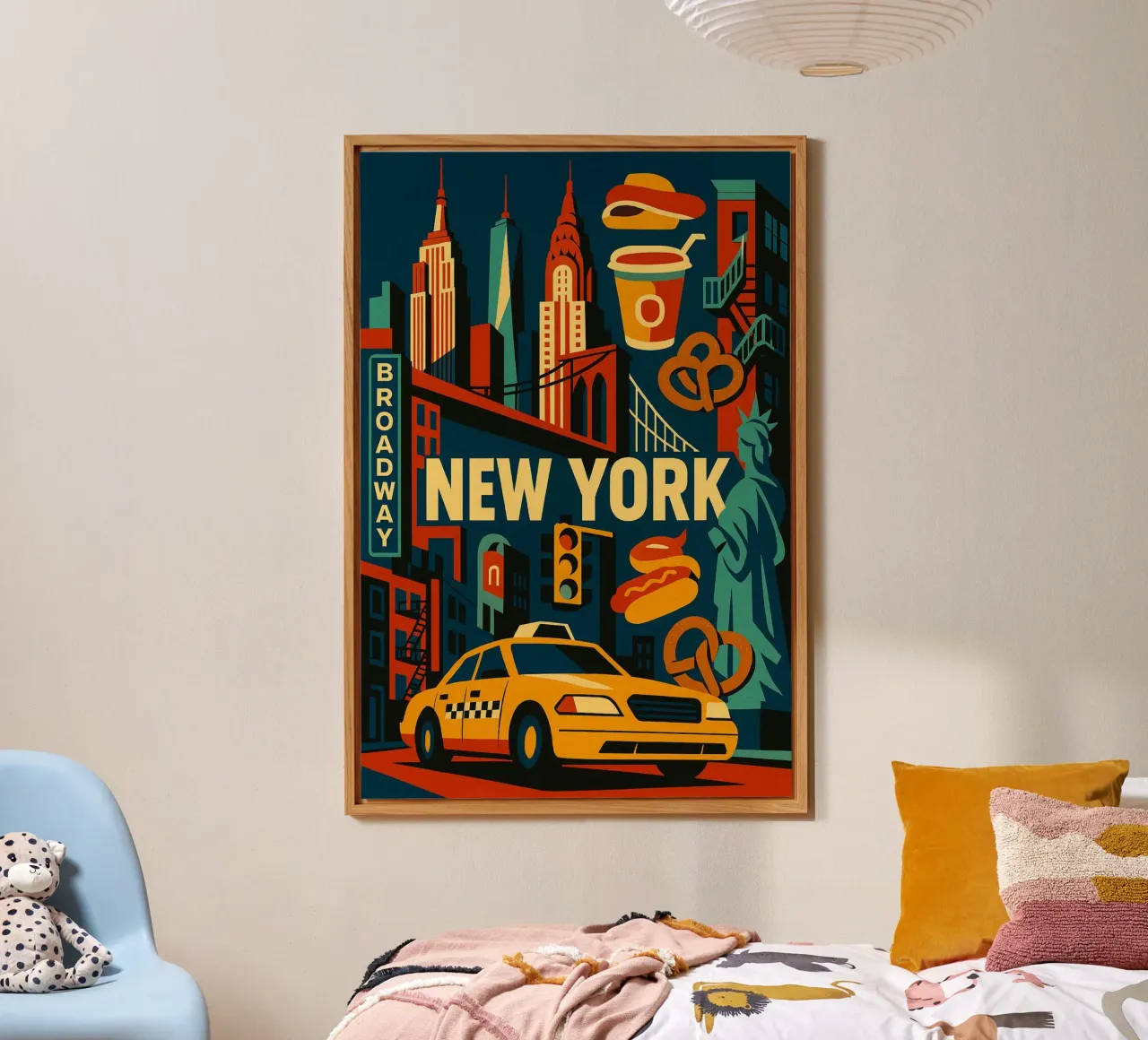 NEW YORK - Broadway and the legendary Skyline forex plate by JETLAG | affiches voyage